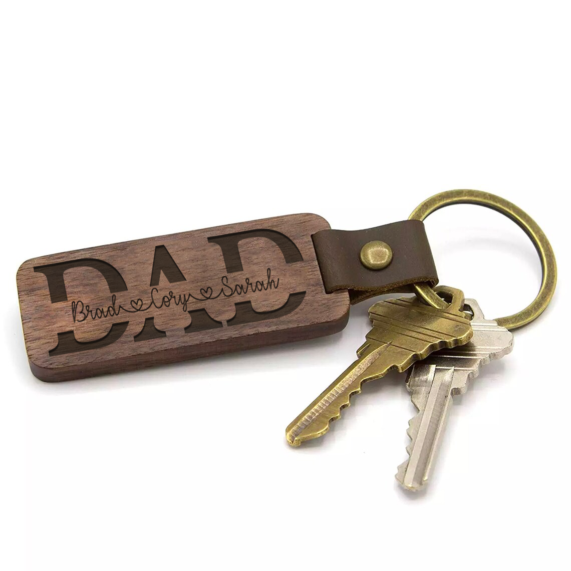 Broken Knuckle Apparel Split Name - Wooden Key Chain