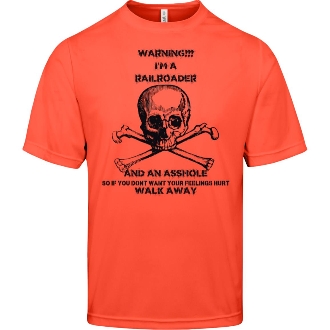 Warning I'm a Railroader Mens Zone Tee