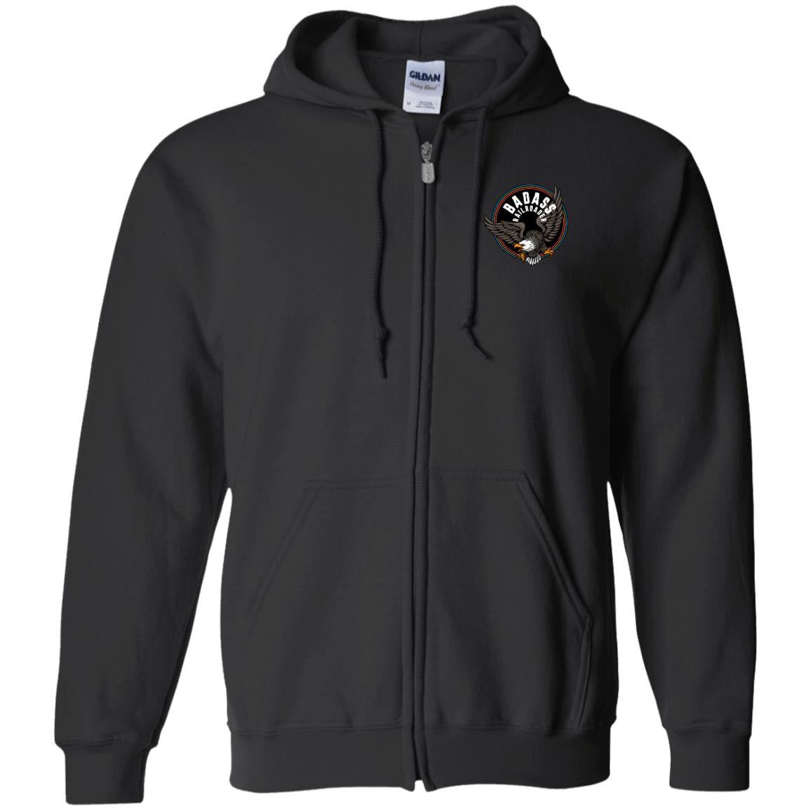 Badass Railroader Zip Up Hooded Sweatshirt