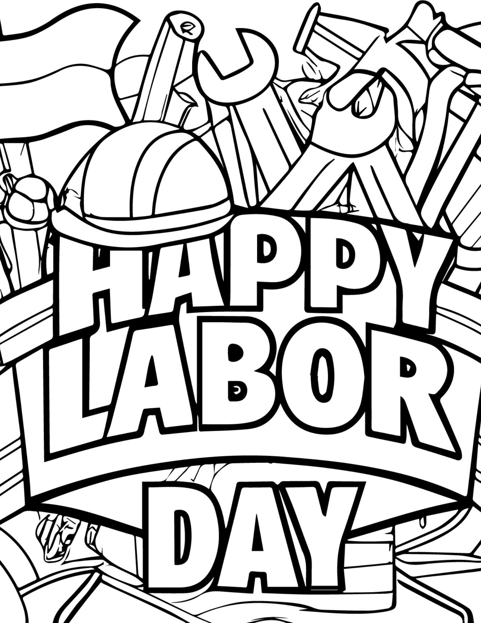 Labor Day Coloring Page Free Download – Broken Knuckle Apparel