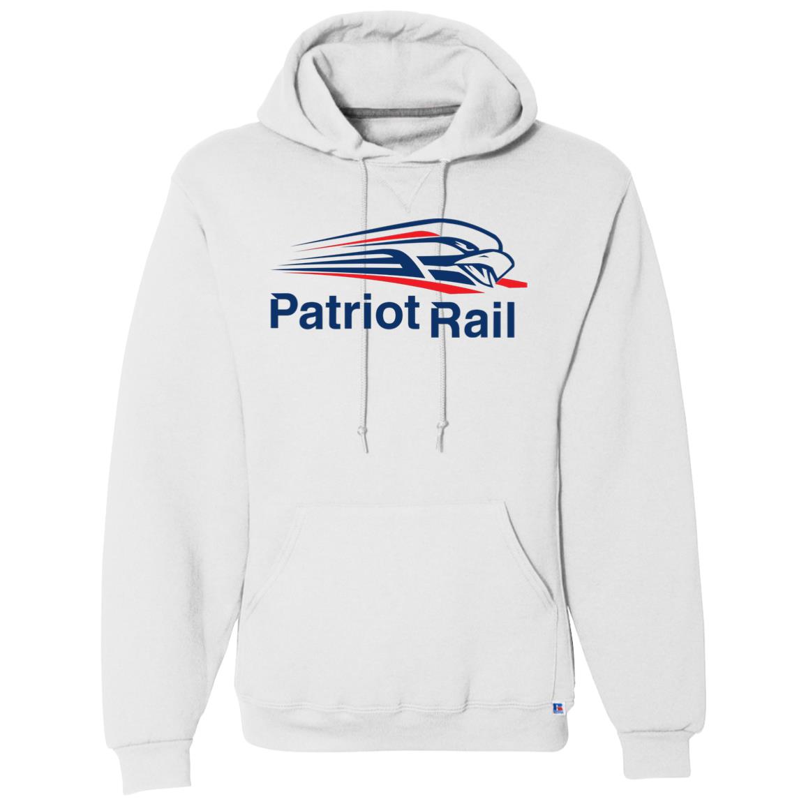 CustomCat Georgia Northeastern Patriot Rail Dri-Power Fleece Pullover Hoodie White / 2XL