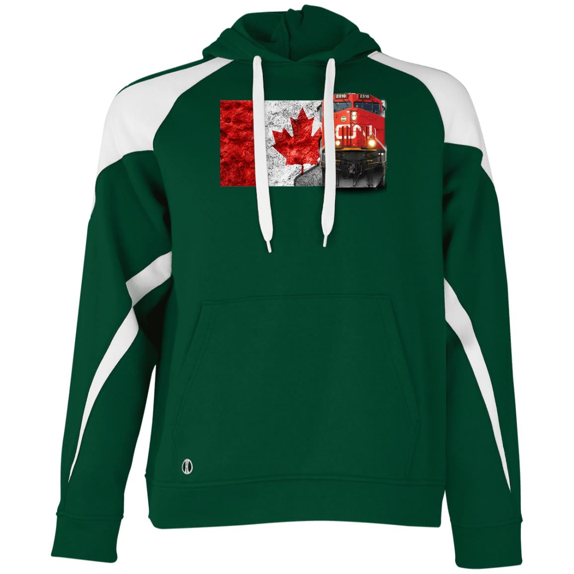 Canadian National CN Loco Athletic Colorblock Fleece Hoodie