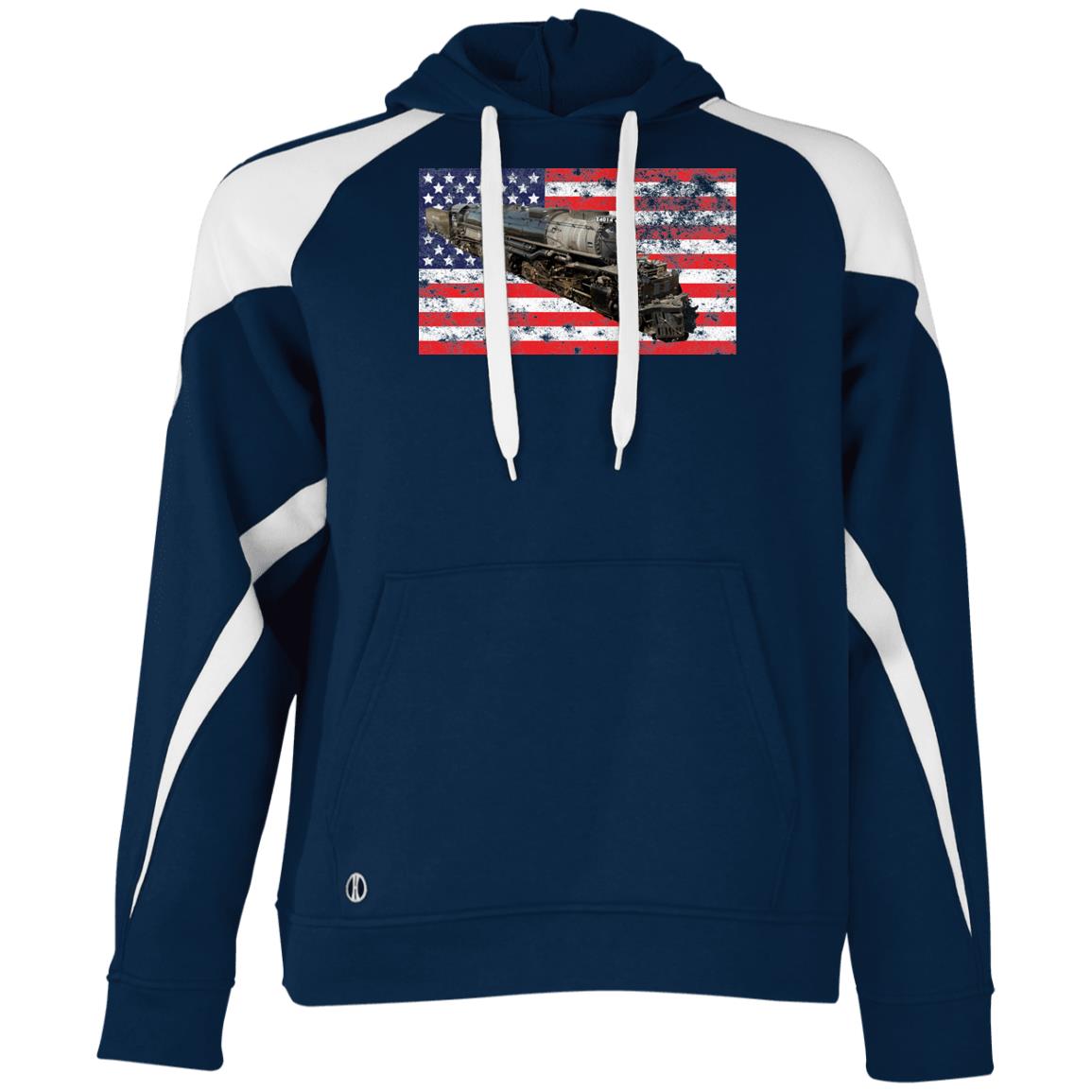 UP Big Boy 4014 Patriotic Athletic Colorblock Fleece Hoodie - Broken Knuckle Apparel