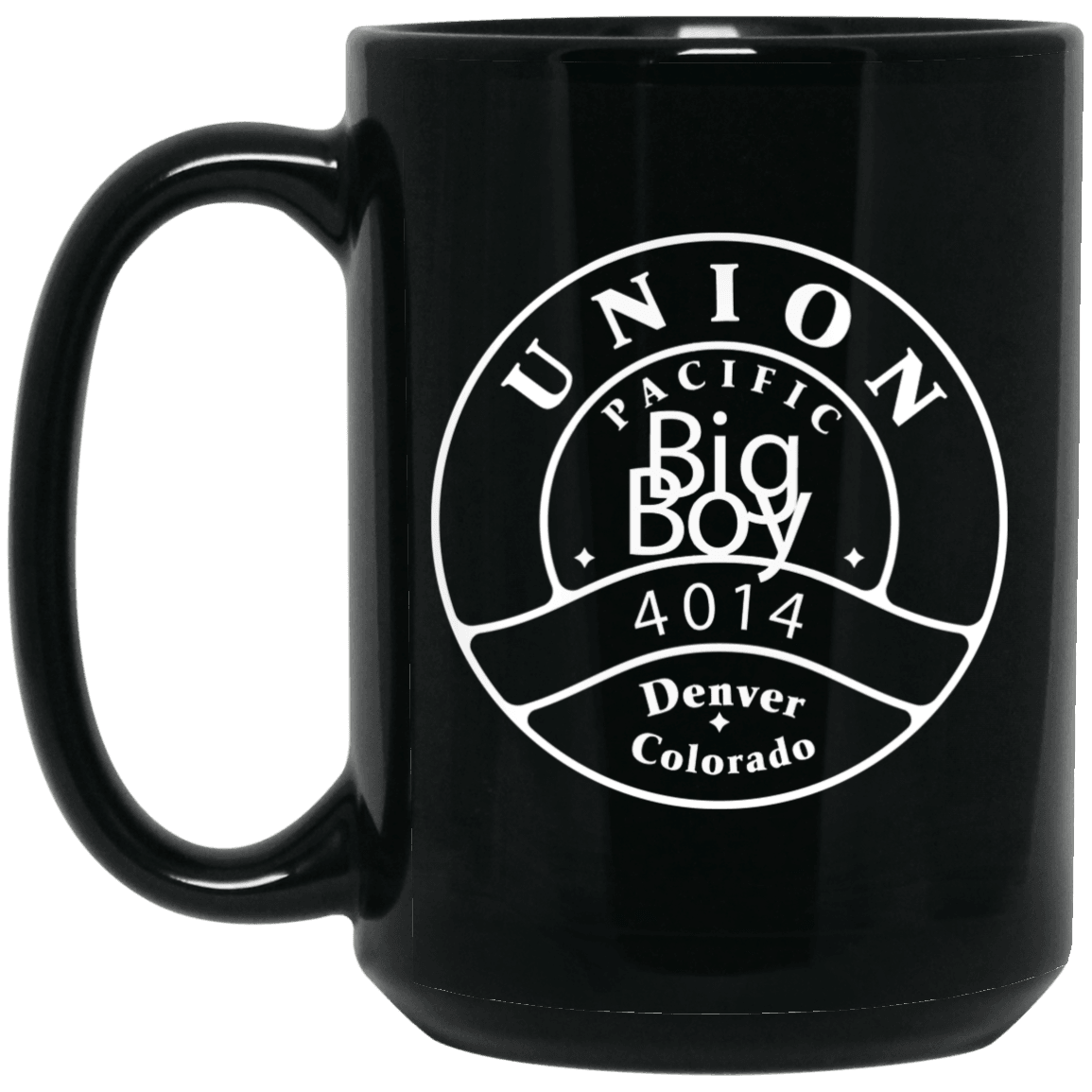 Denver Colorado Big Boy 4014 15 oz. Black Mug - Broken Knuckle Apparel