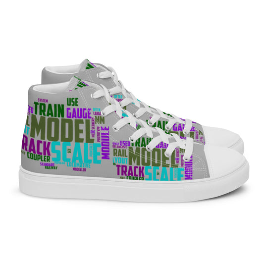 Railroad Modeler Men’s high top canvas shoes - Broken Knuckle Apparel