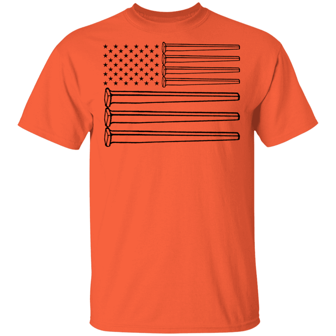 Patriotic American Flag Railroad Spike T Shirt - Broken Knuckle Apparel