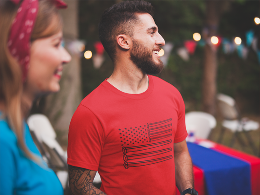 Patriotic American Flag Railroad Spike T Shirt - Broken Knuckle Apparel