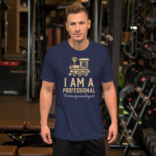 I am a Professional Ferroequinologist Men's Short-Sleeve T-Shirt - Broken Knuckle Apparel