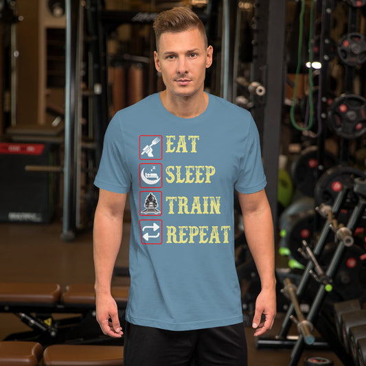 Eat, Sleep, Train, Repeat Men's Short-sleeve t-shirt - Broken Knuckle Apparel