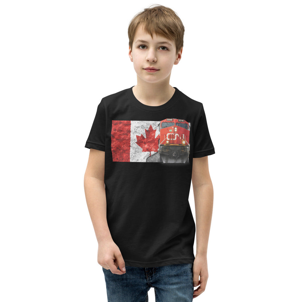 Canadian National [CN] Youth Short Sleeve T-Shirt - Broken Knuckle Apparel