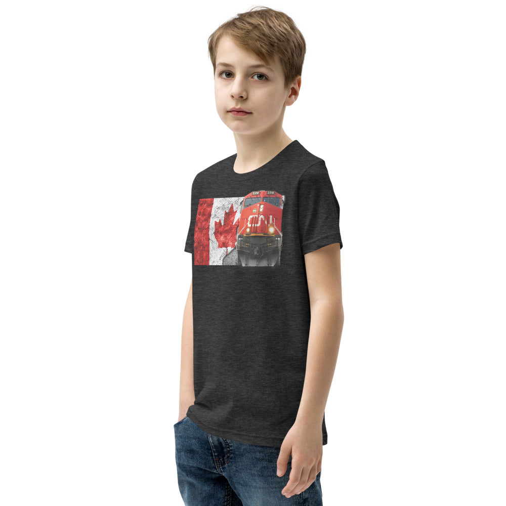 Canadian National [CN] Youth Short Sleeve T-Shirt - Broken Knuckle Apparel