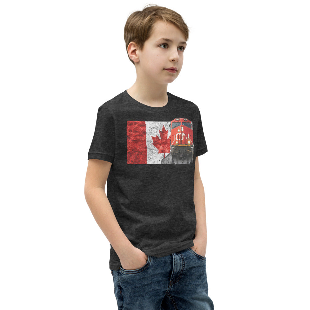 Canadian National [CN] Youth Short Sleeve T-Shirt - Broken Knuckle Apparel