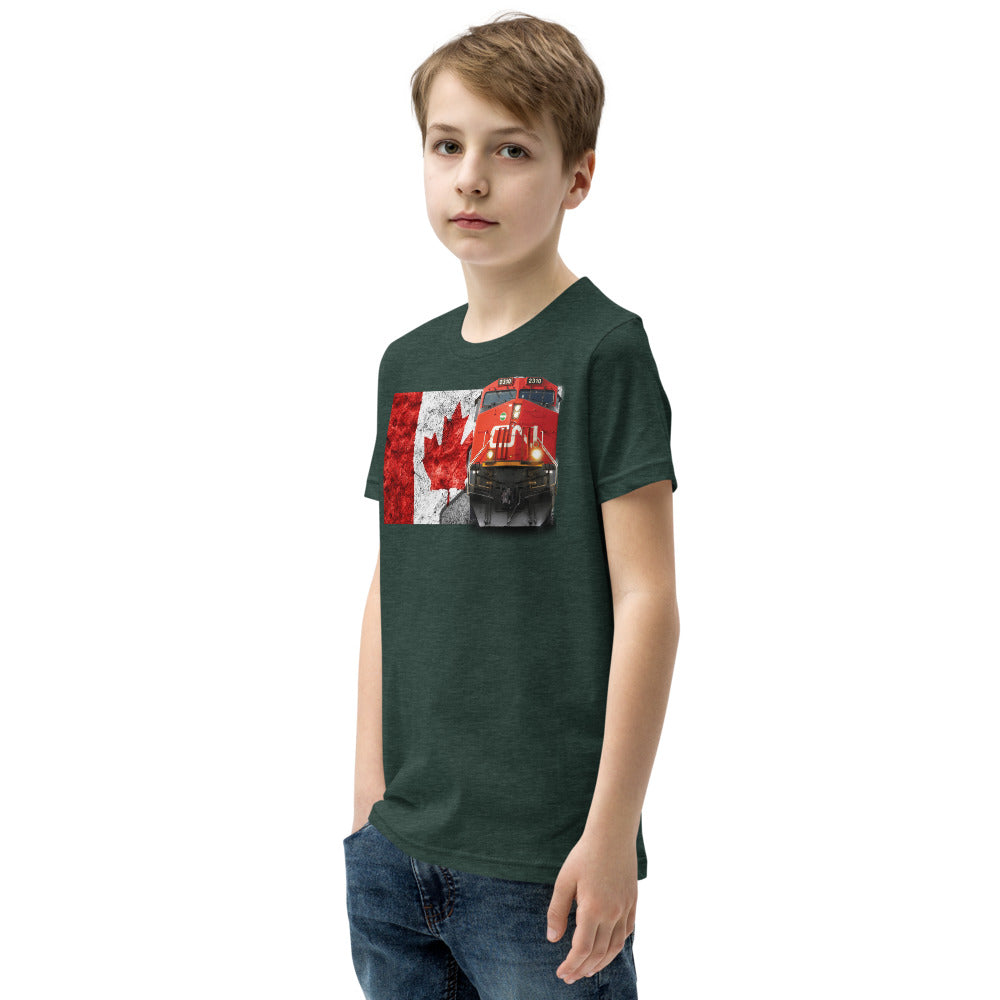 Canadian National [CN] Youth Short Sleeve T-Shirt - Broken Knuckle Apparel