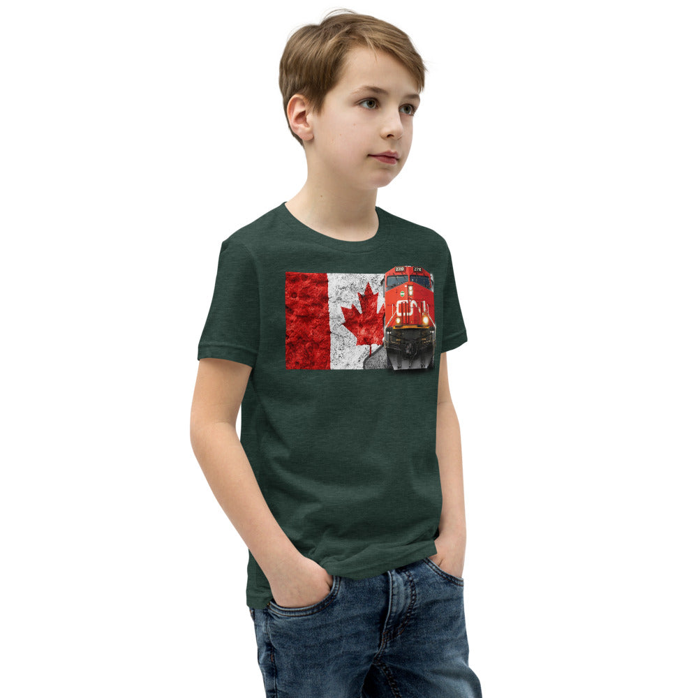 Canadian National [CN] Youth Short Sleeve T-Shirt - Broken Knuckle Apparel