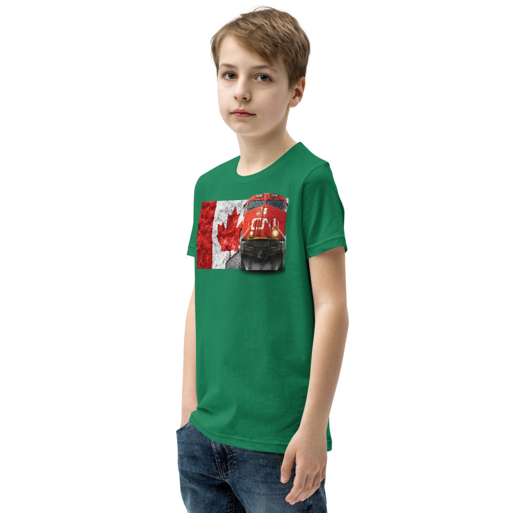 Canadian National [CN] Youth Short Sleeve T-Shirt - Broken Knuckle Apparel