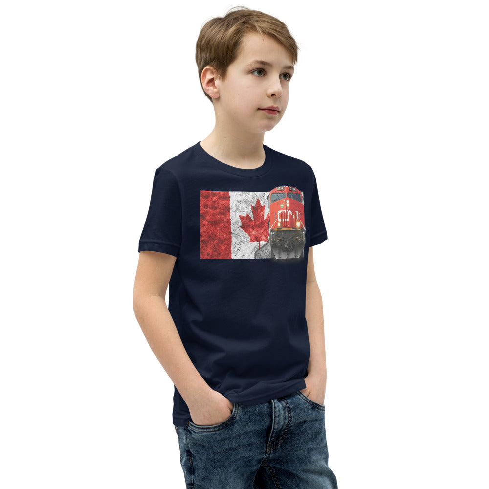 Canadian National [CN] Youth Short Sleeve T-Shirt - Broken Knuckle Apparel