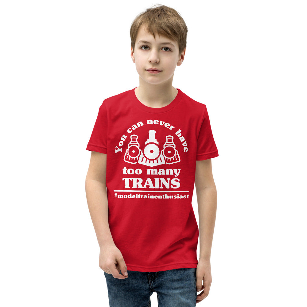 To Many Trains Youth Short Sleeve T-Shirt - Broken Knuckle Apparel