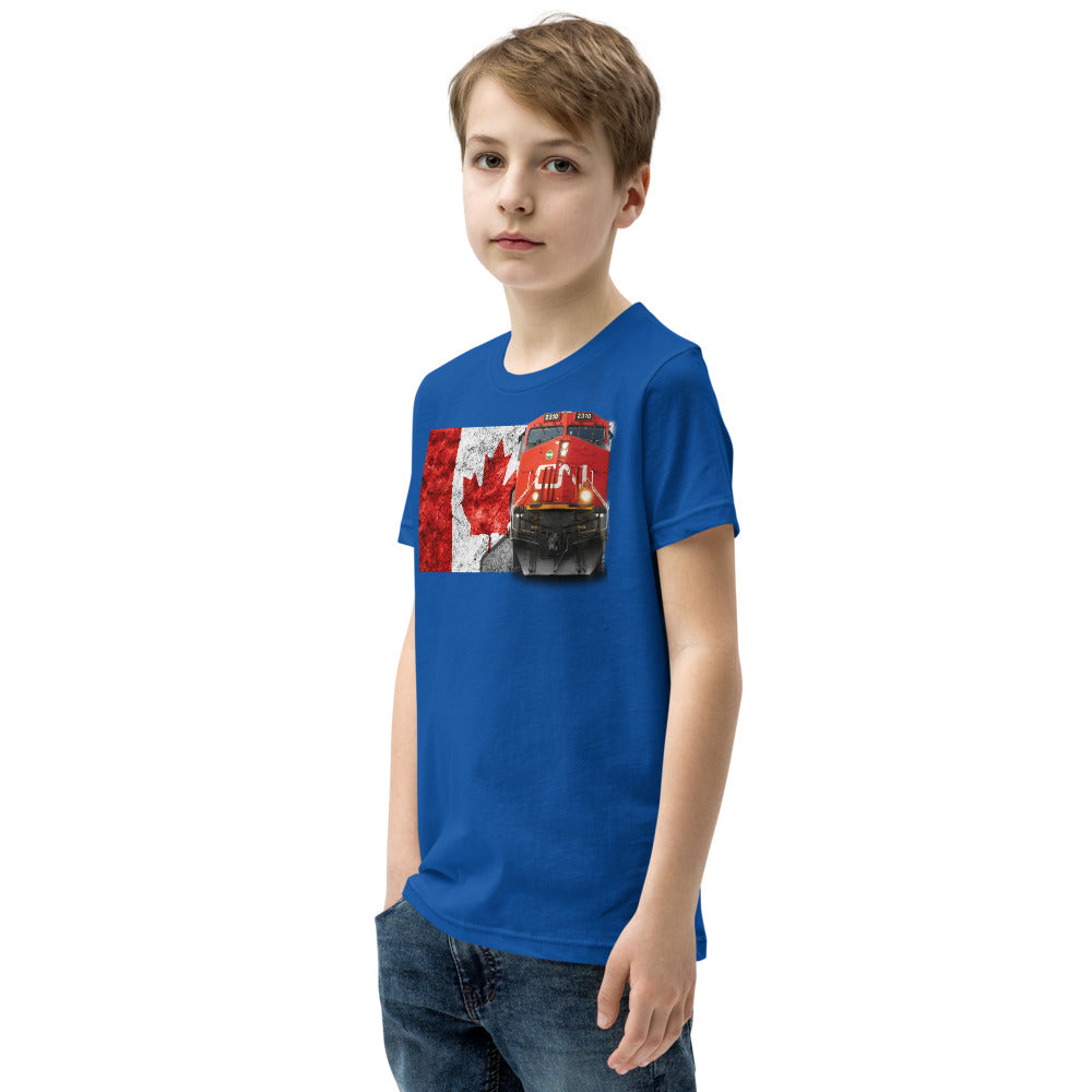 Canadian National [CN] Youth Short Sleeve T-Shirt - Broken Knuckle Apparel