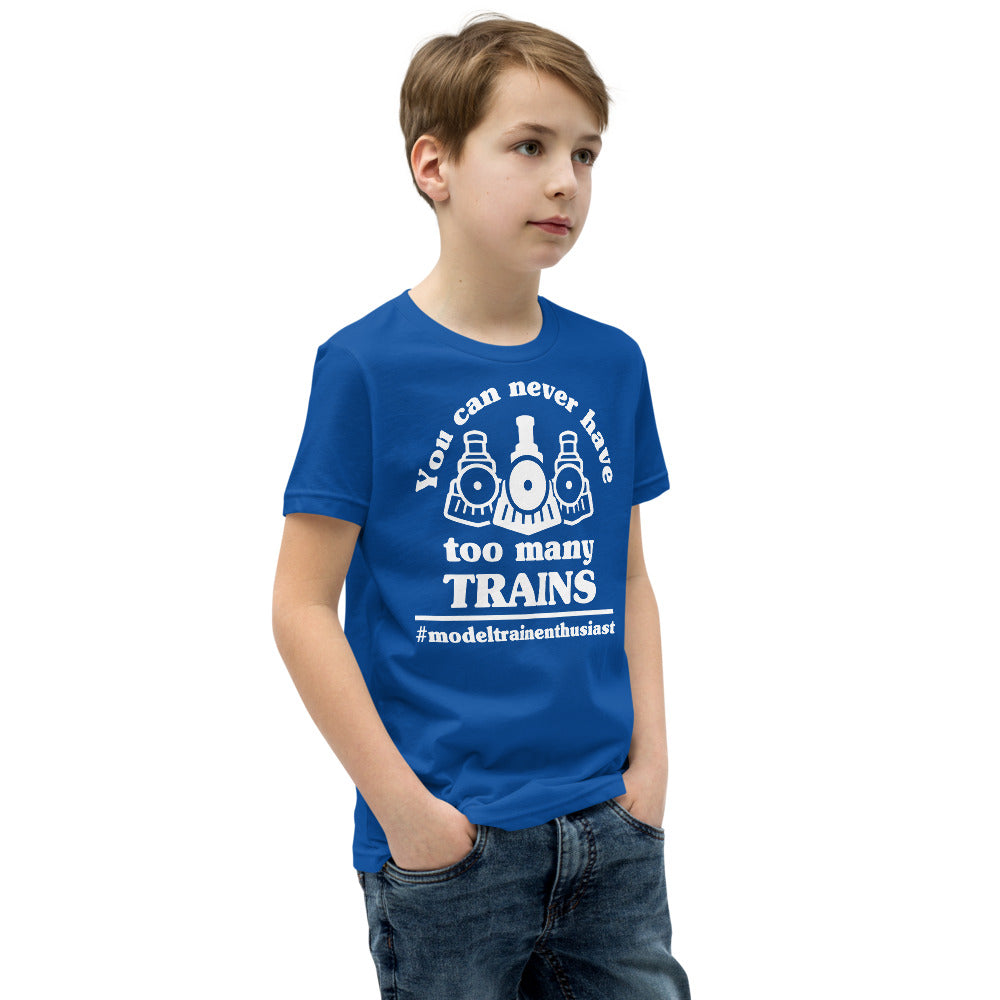 To Many Trains Youth Short Sleeve T-Shirt - Broken Knuckle Apparel